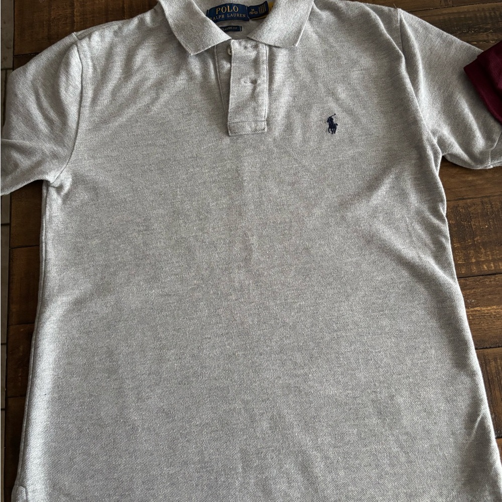 Polo by Ralph Lauren Boy’s Grey and Burgandy Polo Shirts- 2 polos for $22